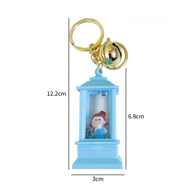 Wholesale Acrylic Lighthouse Keychain with Lights and Oil for Girls